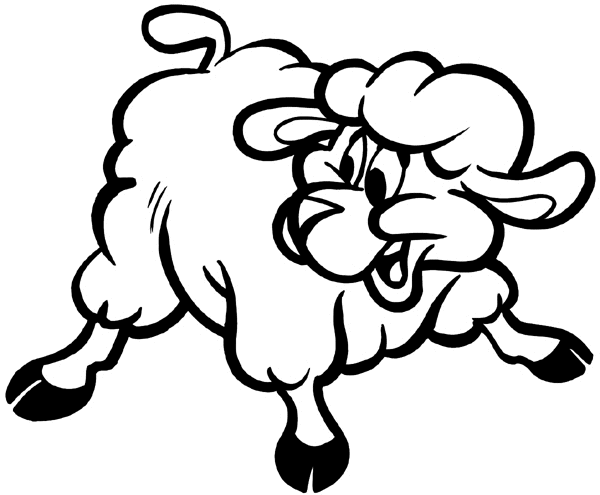 Woolly little sheep vinyl sticker. Customize on line.     Animals Insects Fish 004-1041  
